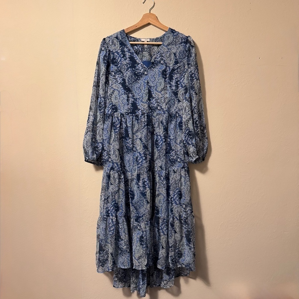 Joie long sleeve blue pattern dress Size Medium